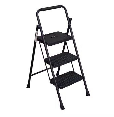Household Step Ladder Folding Multi-use Aluminum Ladder 3 steps ladder with handrail