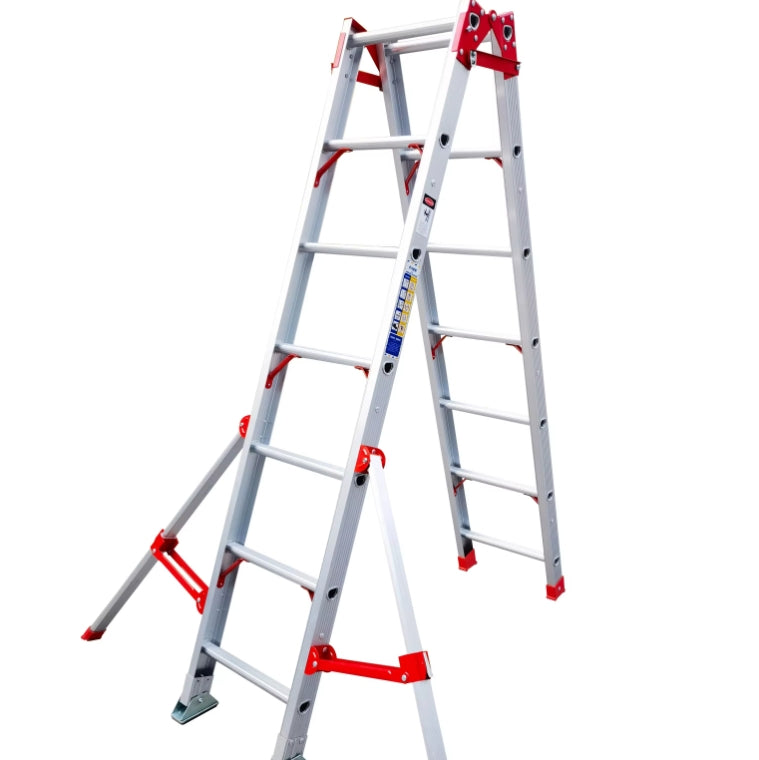 Aluminum alloy straight horse ladder folding ladder thickened herringbone multi-purpose dual-purpose ladder