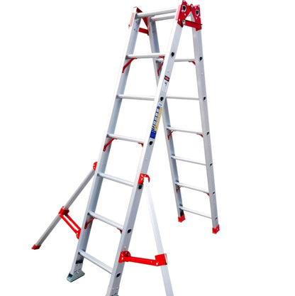 Aluminum alloy straight horse ladder folding ladder thickened herringbone multi-purpose dual-purpose ladder