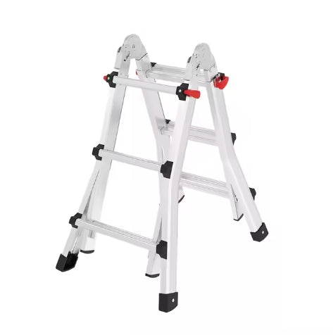 multi-purpose telescoping ladder double side 3x4 4x4 5x4 aluminum step ladder with 4 working positions