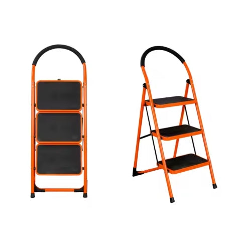 3 step steel folding ladder step stool