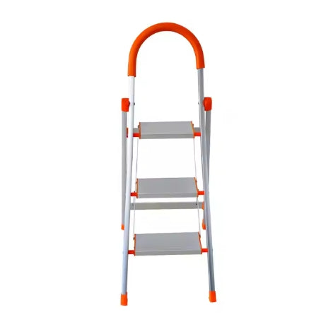 3 steps ladder household foldable step steel ladder 3 steps steel household ladder with handrail