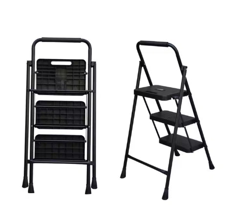 Household Step Ladder Folding Multi-use Aluminum Ladder 3 steps ladder with handrail