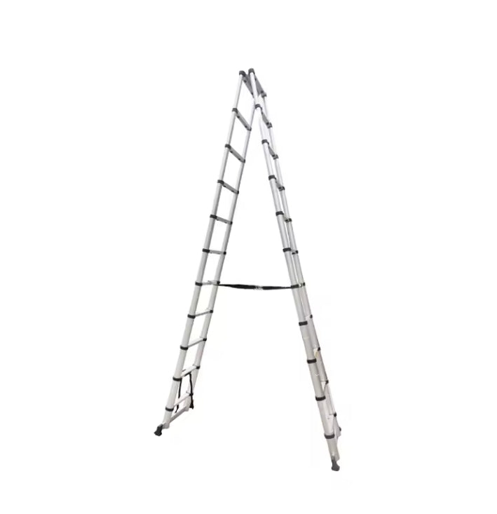 Professional Rubber Feet Portable Extension Retractable Aluminum Telescopic Ladder