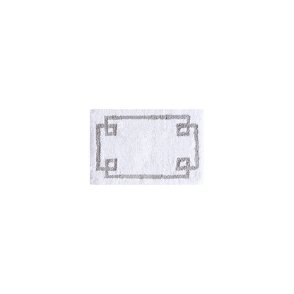 30-in x 20-in White Cotton Tufted Bath Rug Bath Mat Quick Dry