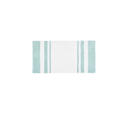 45-in x 27-in Aqua Cotton Reversible Bath Rug Bath Mat Quick Dry