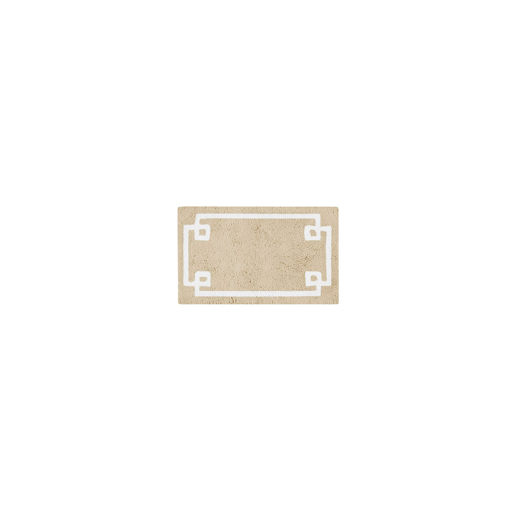 30-in x 20-in Taupe Brown Cotton Tufted Bath Rug Bath Mat Quick Dry