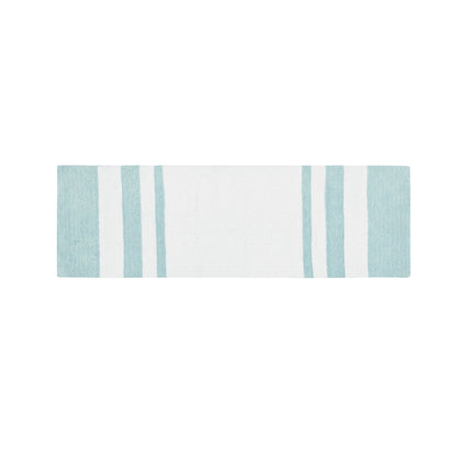72-in x 24-in Aqua Green Cotton Reversible Bath Rug Bath Mat Quick Dry