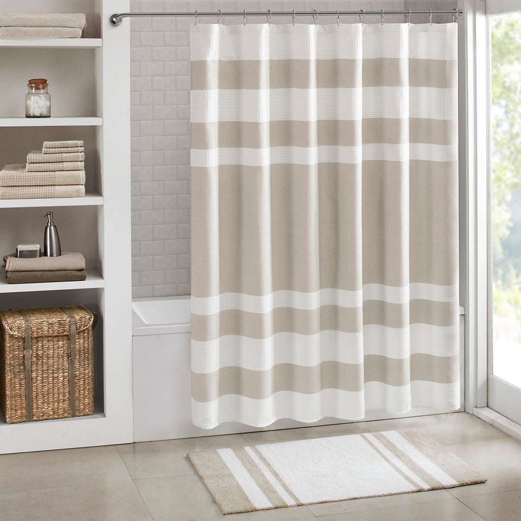 45-in x 27-in Taupe Cotton Reversible Bath Rug Bath Mat Quick Dry