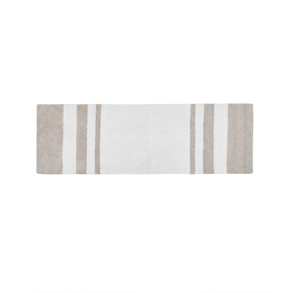 72-in x 24-in Taupe Cotton Reversible Bath Rug Bath Mat Quick Dry