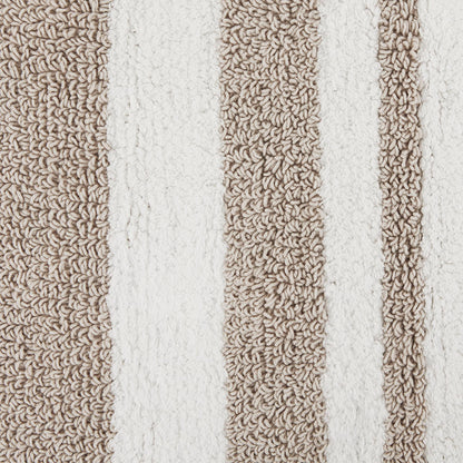 30-in x 20-in Taupe Cotton Reversible Bath Rug Bath Mat Quick Dry