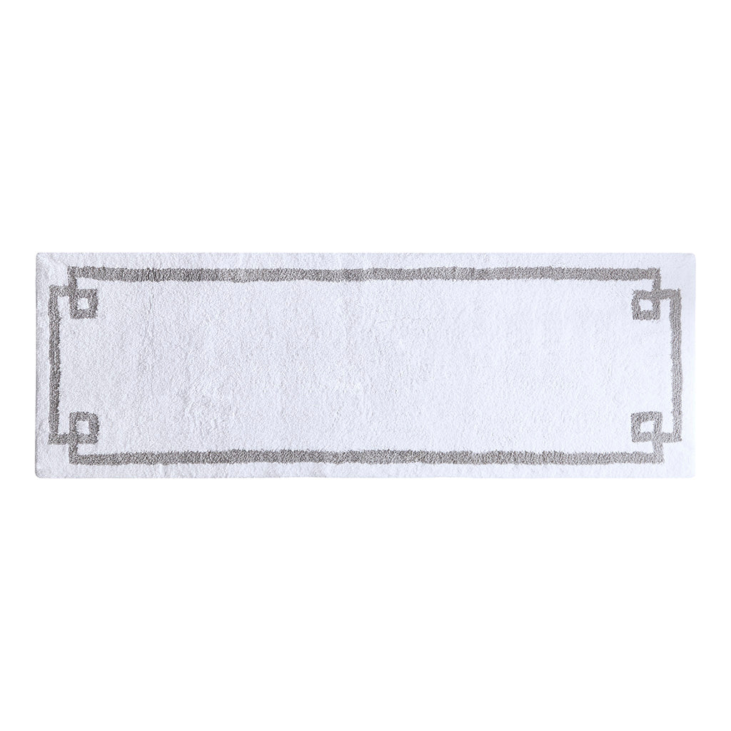 72-in x 24-in White Cotton Tufted Bath Rug Bath Mat Quick Dry