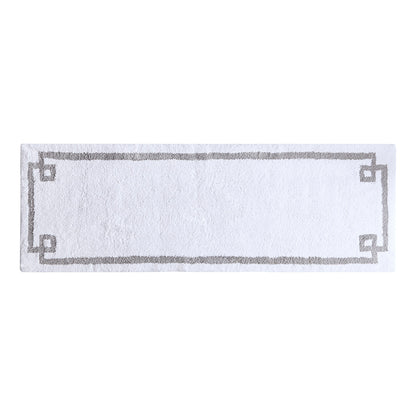 72-in x 24-in White Cotton Tufted Bath Rug Bath Mat Quick Dry