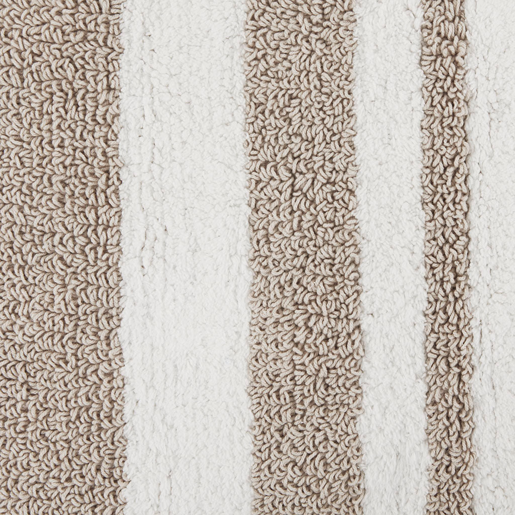 72-in x 24-in Taupe Cotton Reversible Bath Rug Bath Mat Quick Dry