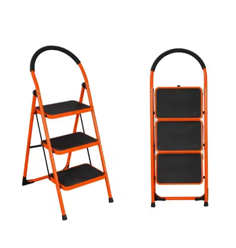 3 step steel folding ladder step stool