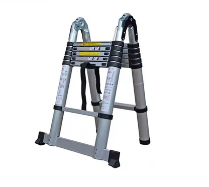 Professional Rubber Feet Portable Extension Retractable Aluminum Telescopic Ladder