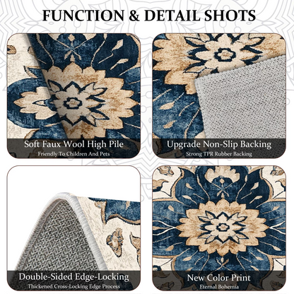3-Piece Indoor Mats Set Non-Slip Washable Runner Mats Soft Floor Mats for Kitchen Laundry Hallway and Entryway 20x32in 20x47in 20x60in