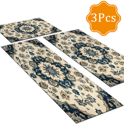 3-Piece Indoor Mats Set Non-Slip Washable Runner Mats Soft Floor Mats for Kitchen Laundry Hallway and Entryway 20x32in 20x47in 20x60in