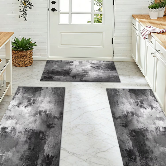 3-Piece Indoor Mats Set Non-Slip Washable Runner Mats Soft Floor Mats for Kitchen Laundry Hallway and Entryway 20x32in 20x47in 20x60in