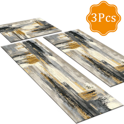 3-Piece Indoor Mats Set Non-Slip Washable Runner Mats Soft Floor Mats for Kitchen Laundry Hallway and Entryway 20x32in 20x47in 20x60in