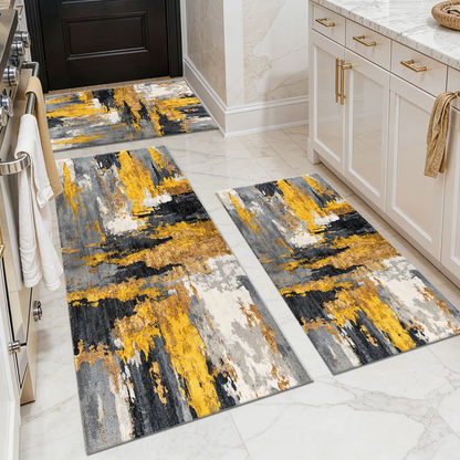 3-Piece Indoor Mats Set Non-Slip Washable Runner Mats Soft Floor Mats for Kitchen Laundry Hallway and Entryway 20x32in 20x47in 20x60in