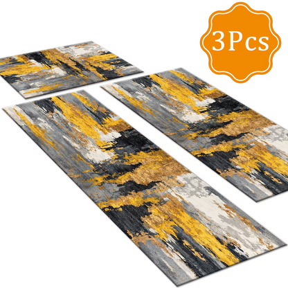 3-Piece Indoor Mats Set Non-Slip Washable Runner Mats Soft Floor Mats for Kitchen Laundry Hallway and Entryway 20x32in 20x47in 20x60in