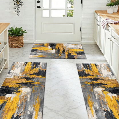3-Piece Indoor Mats Set Non-Slip Washable Runner Mats Soft Floor Mats for Kitchen Laundry Hallway and Entryway 20x32in 20x47in 20x60in