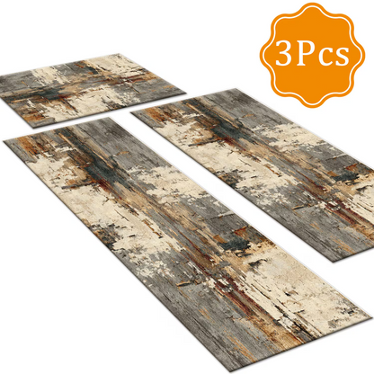 3-Piece Indoor Mats Set Non-Slip Washable Runner Mats Soft Floor Mats for Kitchen Laundry Hallway and Entryway 20x32in 20x47in 20x60in