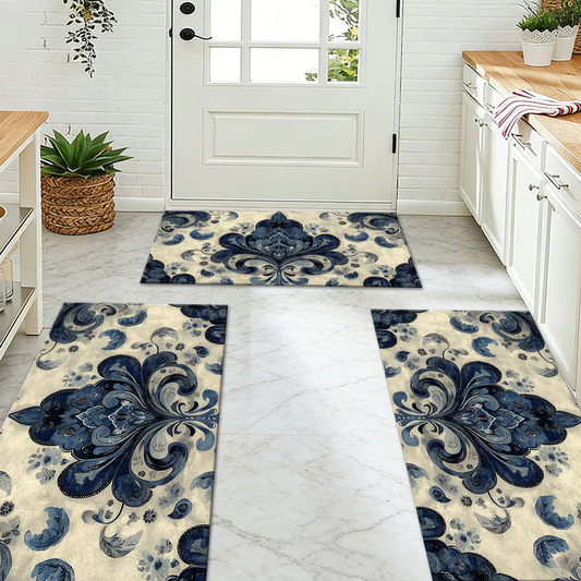 3-Piece Indoor Mats Set Non-Slip Washable Runner Mats Soft Floor Mats for Kitchen Laundry Hallway and Entryway 20x32in 20x47in 20x60in