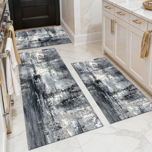 3-Piece Indoor Mats Set Non-Slip Washable Runner Mats Soft Floor Mats for Kitchen Laundry Hallway and Entryway 20x32in 20x47in 20x60in