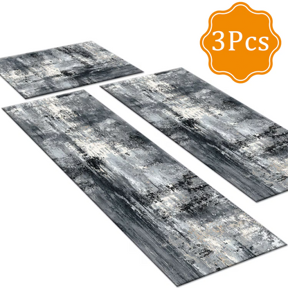 3-Piece Indoor Mats Set Non-Slip Washable Runner Mats Soft Floor Mats for Kitchen Laundry Hallway and Entryway 20x32in 20x47in 20x60in