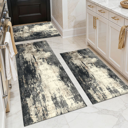3-Piece Indoor Mats Set Non-Slip Washable Runner Mats Soft Floor Mats for Kitchen Laundry Hallway and Entryway 20x32in 20x47in 20x60in