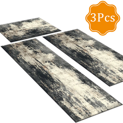 3-Piece Indoor Mats Set Non-Slip Washable Runner Mats Soft Floor Mats for Kitchen Laundry Hallway and Entryway 20x32in 20x47in 20x60in