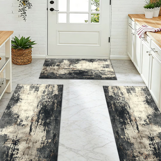 3-Piece Indoor Mats Set Non-Slip Washable Runner Mats Soft Floor Mats for Kitchen Laundry Hallway and Entryway 20x32in 20x47in 20x60in
