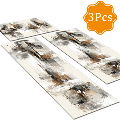 3-Piece Indoor Mats Set Non-Slip Washable Runner Mats Soft Floor Mats for Kitchen Laundry Hallway and Entryway 20x32in 20x47in 20x60in