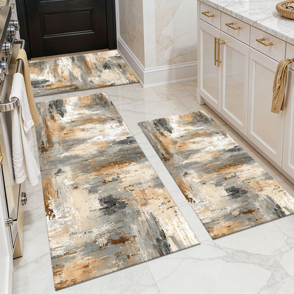 3-Piece Indoor Mats Set Non-Slip Washable Runner Mats Soft Floor Mats for Kitchen Laundry Hallway and Entryway 20x32in 20x47in 20x60in