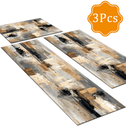 3-Piece Indoor Mats Set Non-Slip Washable Runner Mats Soft Floor Mats for Kitchen Laundry Hallway and Entryway 20x32in 20x47in 20x60in
