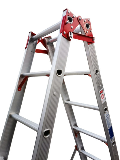 Aluminum alloy straight horse ladder folding ladder thickened herringbone multi-purpose dual-purpose ladder