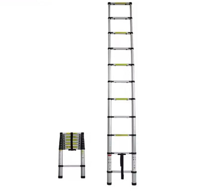 Professional Rubber Feet Portable Extension Retractable Aluminum Telescopic Ladder